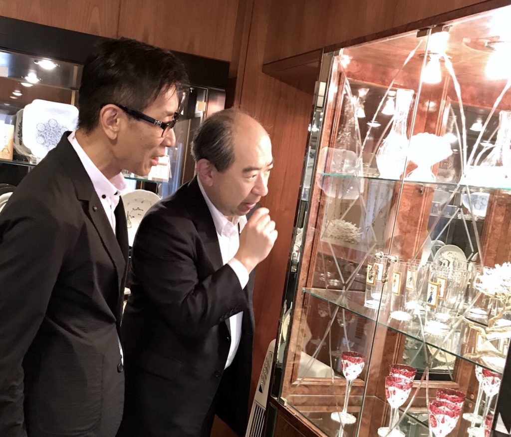 十四代今右衛門先生の来店 京都美商ギャラリー